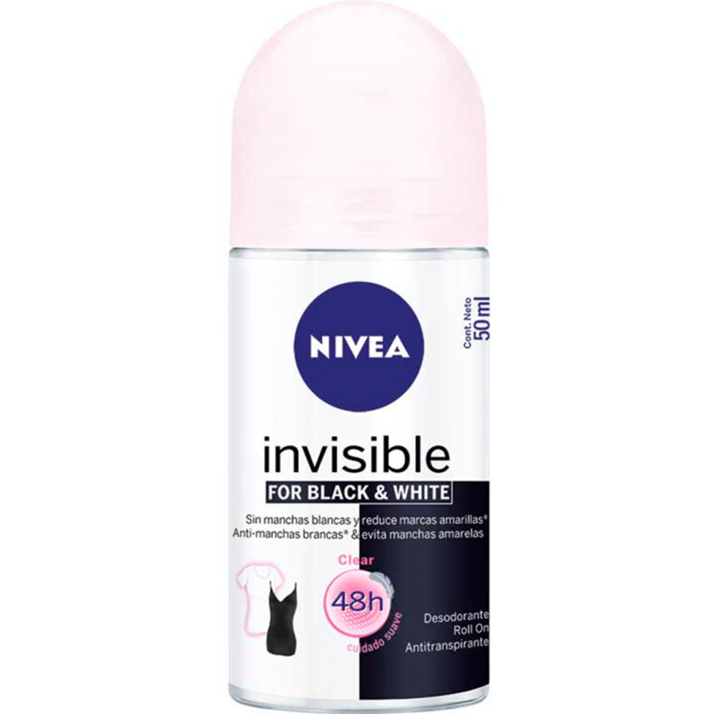 DESODORANTE NIVEA ROLL-ON FEMININO BLACK & WHITE 50ML