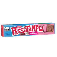 BISCOITO NESTLE PASSATEMPO RECHEIO CHOCOLATE MORANGO 130G