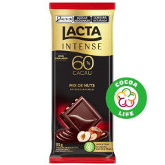 CHOCOLATE LACTA 60% CACAU MIX DE NUTS 85G