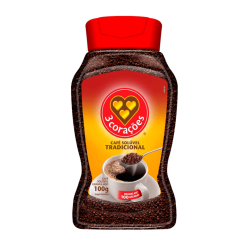 CAFE 3 CORACOES SOLUV TRADIC VDO 100GR