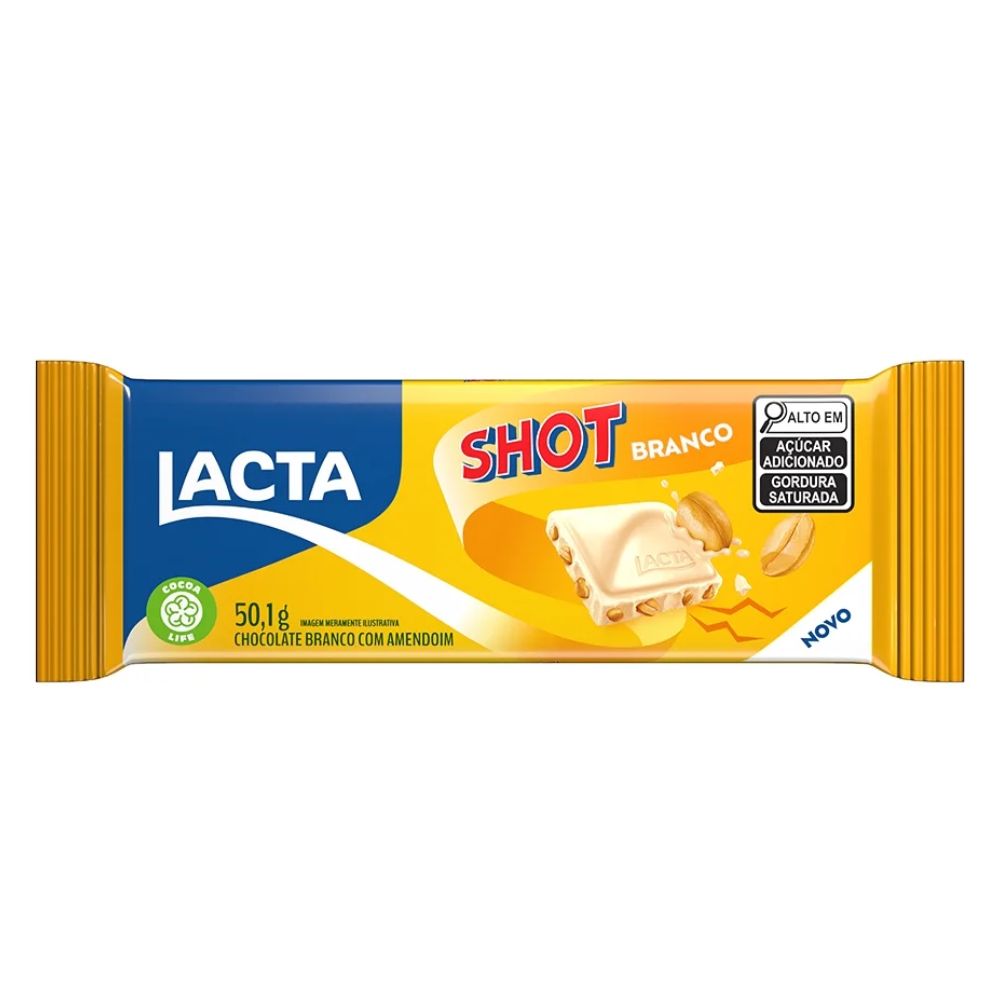 CHOCOLATE LACTA SHOT BRANCO 50,1GR