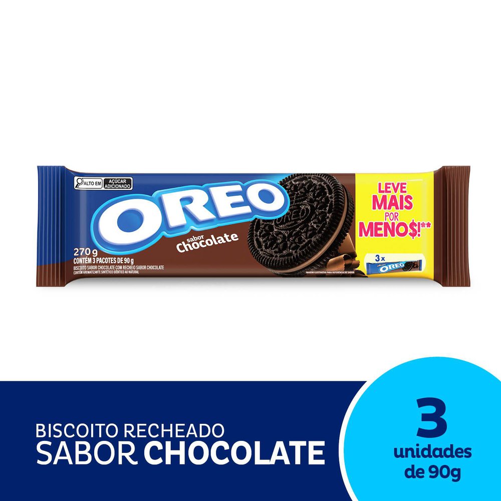 BISCOITO OREO CHOCOLATEECON 270GR 