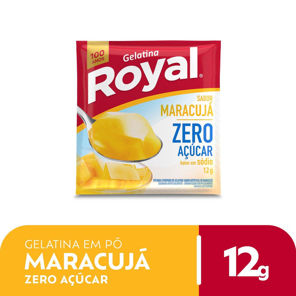 GELATINA PO ROYAL MARACUJA ZERO SCH 12GR