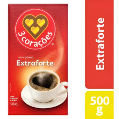 CAFE 3 CORACOES VACUO EXTRAFORTE 500GR