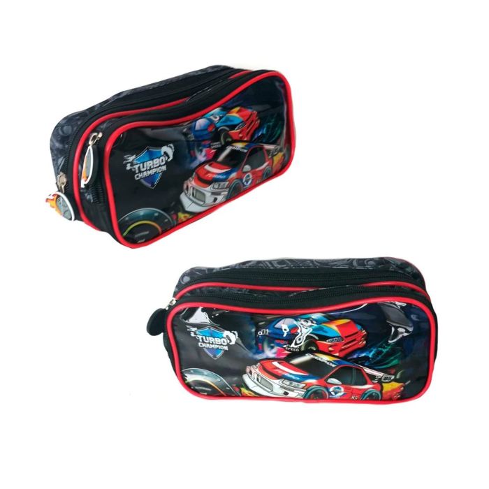 ESTOJO PORTA OBJETO KIT DUPLO TURBO CHAMPION INFANTIL