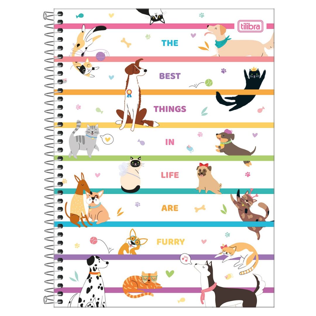 CADERNO TILIBRA CAPA DURA UNIVERSITARIO HUG ME 16 MATERIAS 256 FOLHAS