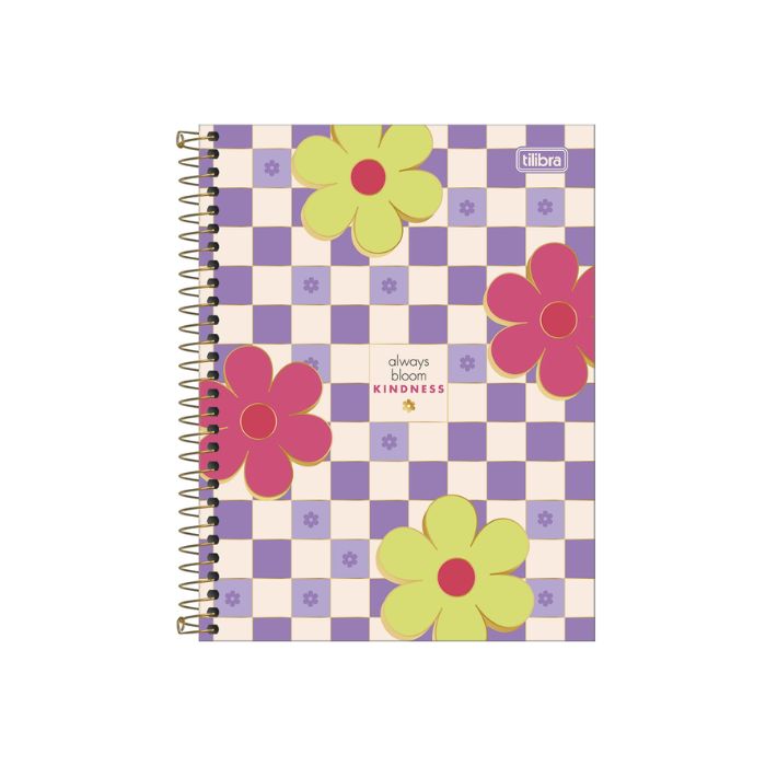 CADERNO TILIBRA CAPA DURA COLEGIAL CHECK POP 1 MATERIA 80 FOLHAS