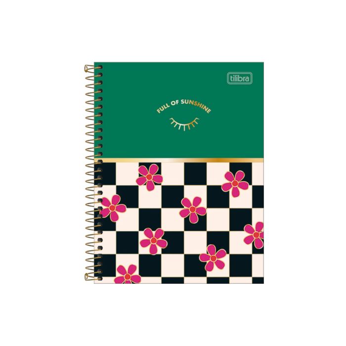 CADERNO TILIBRA CAPA DURA UNIVERSITARIO CHECK POP 1 MATERIA 80 FOLHAS
