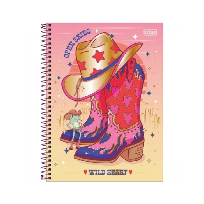 CADERNO TILIBRA CAPA DURA UNIVERSITARIO WEST GIRL 1 MATERIA 80 FOLHAS