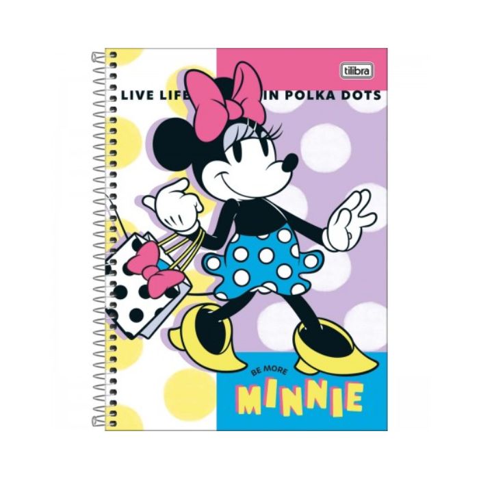 CADERNO TILIBRA CAPA DURA UNIVERSITARIO MINNIE FIT 1 MATERIA 80 FOLHAS