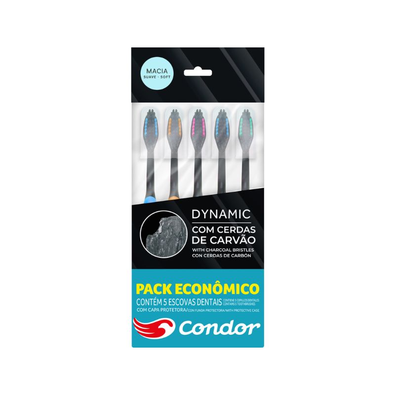 ESCOVA DENTAL CONDOR DYNAMIC BLACK 5 UNIDADES 8281-0