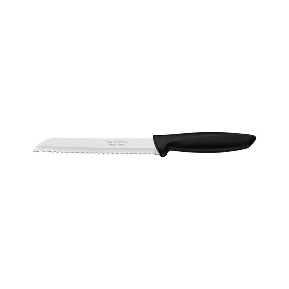 FACA TRAMONTINA PAO INOX 7” CABO PRETO