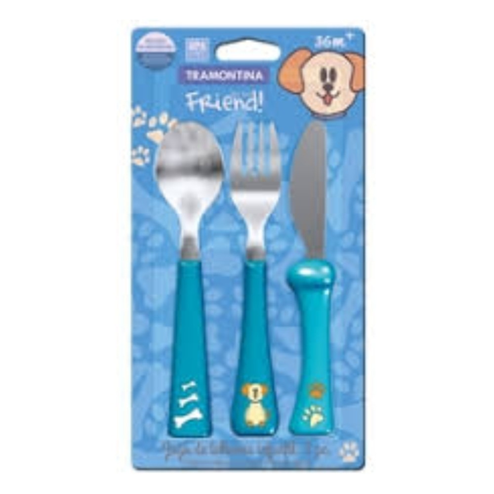 CONJUNTO TRAMONTINA INOX 3 PECAS MY BEST FRIEND