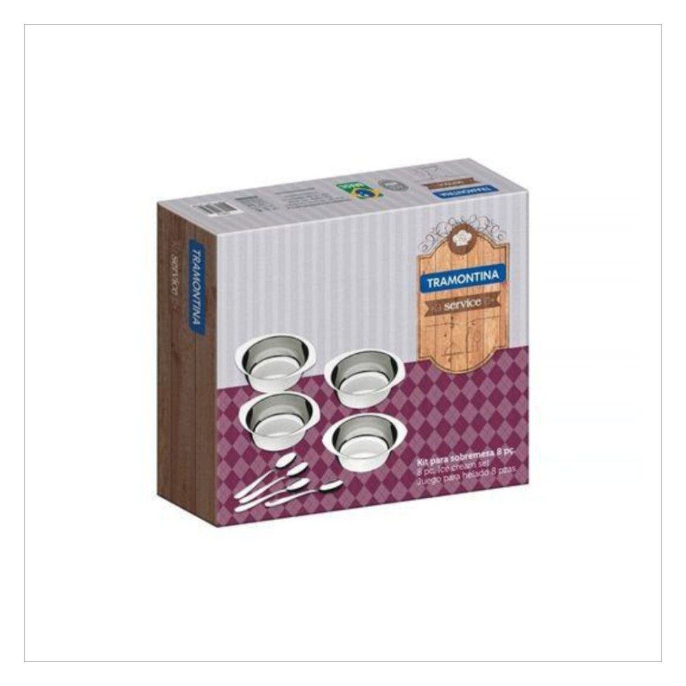 CONJUNTO TRAMONTINA SOBREMESA INOX 8 PECAS