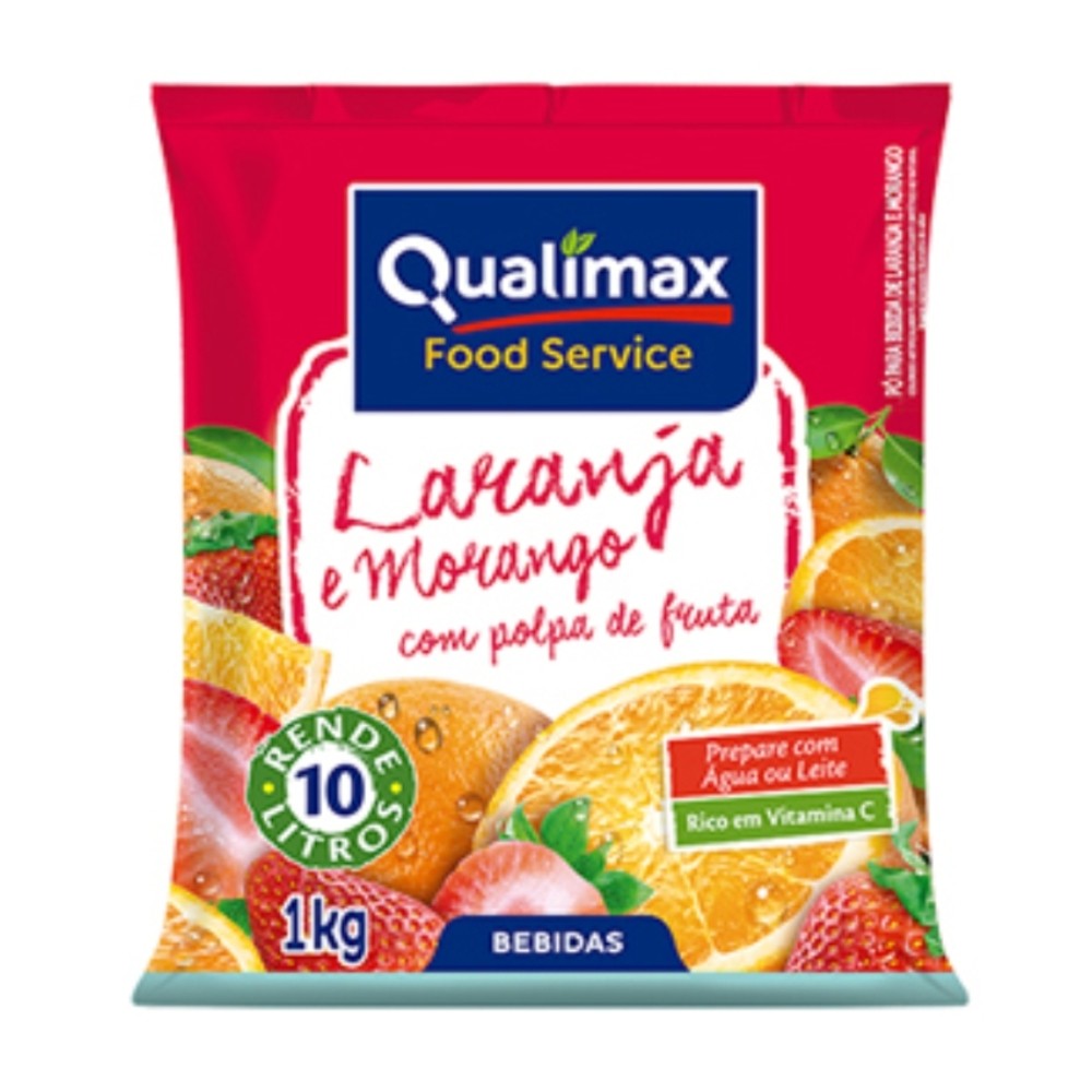 REFRESCO PO QUALIMAX LARANJANTE/MORANGO 1KG