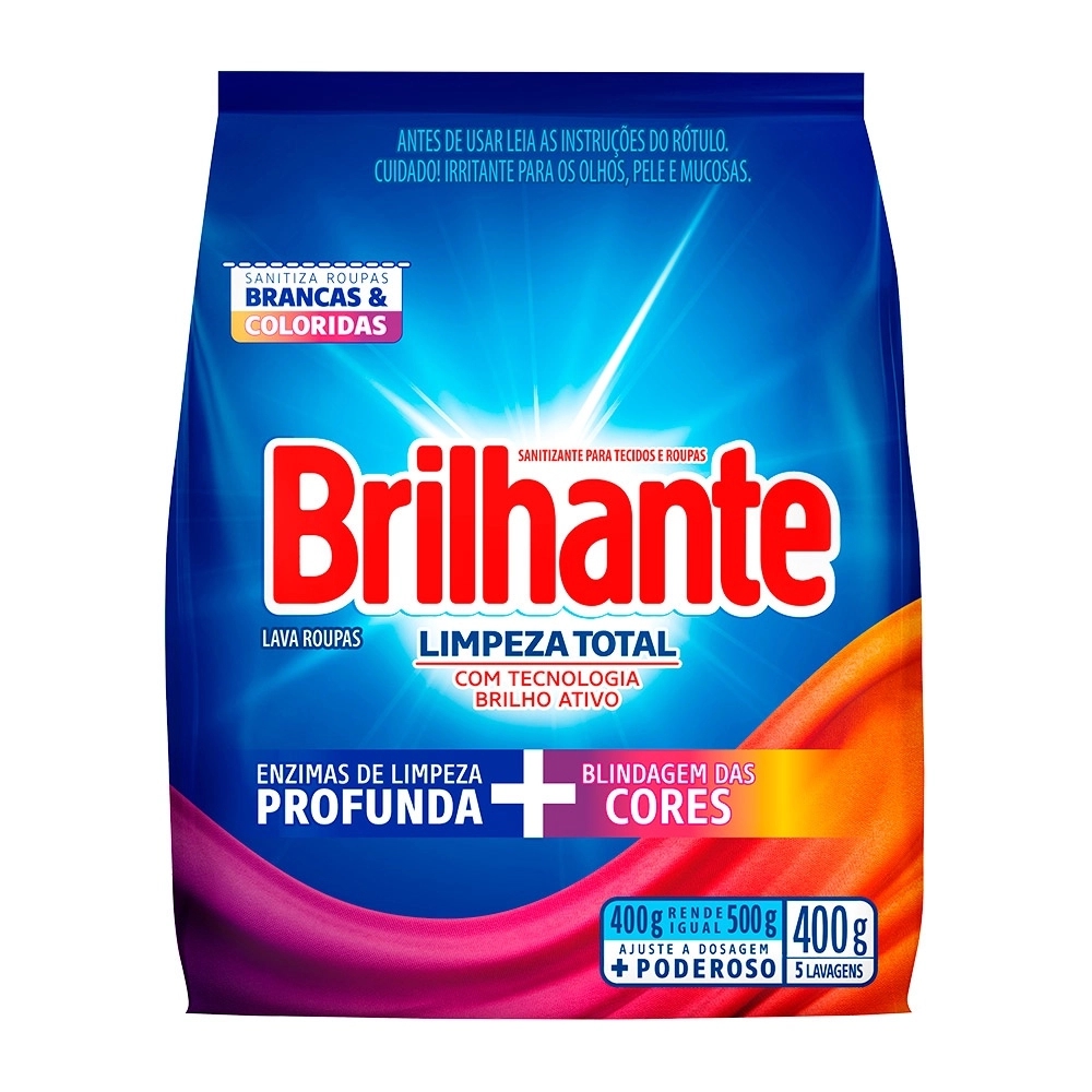 SANITIZANTE PO BRILHANTE HIGIENE TOTAL SACHET 400G