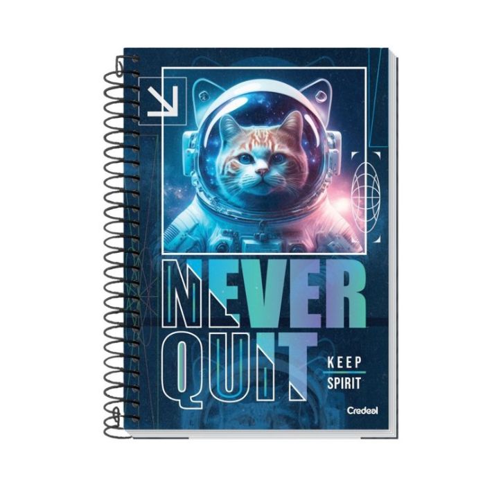 CADERNO CREDEAL CAPA DURA UNIVERSITARIO MY COLLECTION MASCULINA 12 MATERIA 168 FOLHAS