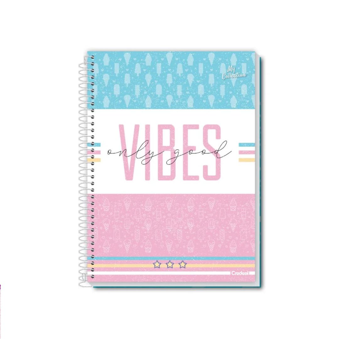 CADERNO CREDEAL CAPA DURA UNIVERSITARIO MY COLLECTION MASCULINA 20 MATERIA 280 FOLHAS