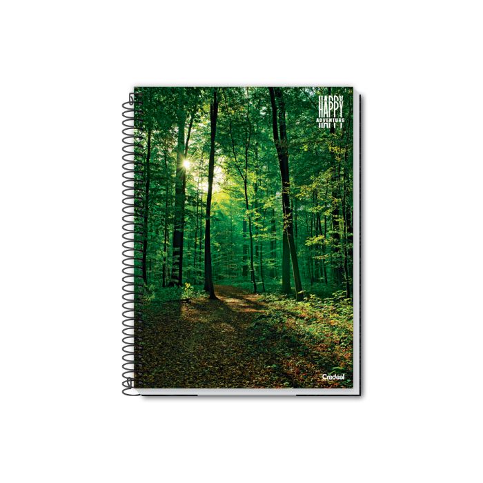 CADERNO CREDEAL CAPA DURA UNIVERSITARIO HAPPY 10 MATERIAS 160 FOLHAS