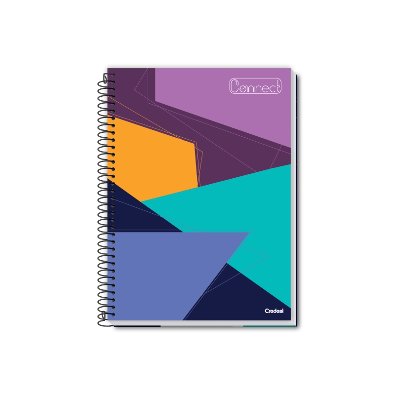 CADERNO CREDEAL CAPA DURA UNIVERSITARIO CONNECT 1 MATERIA 80 FOLHAS
