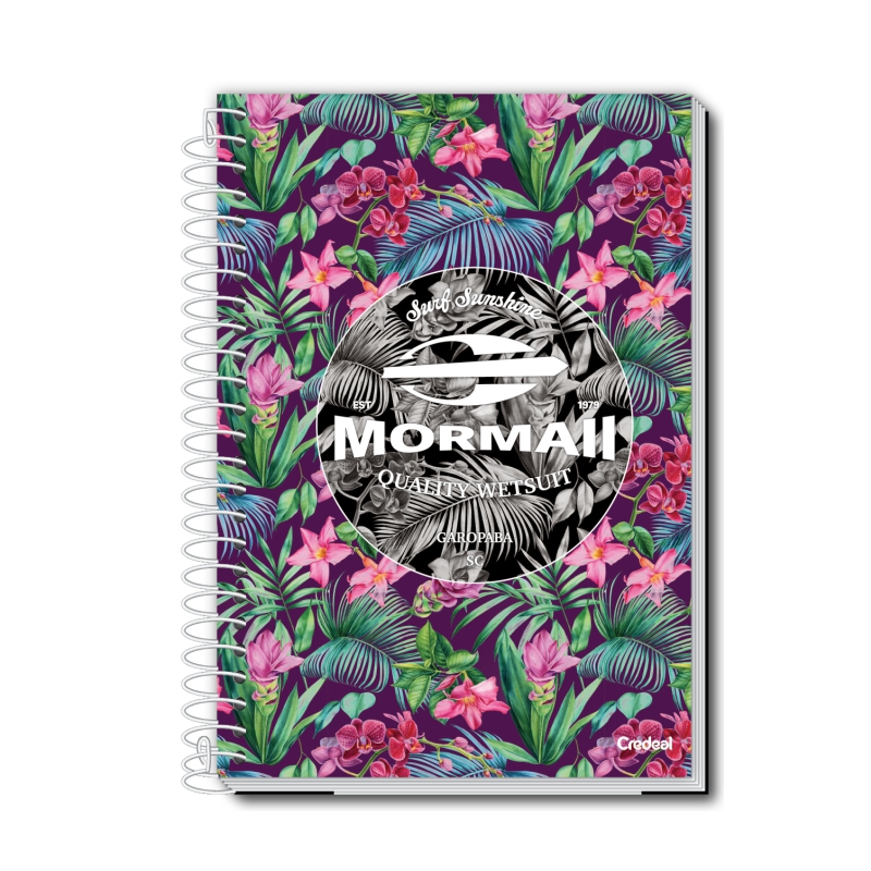CADERNO CREDEAL CAPA DURA UNIVERSITARIO MORMAII FEMININO 01 MATERIA 80 FOLHAS