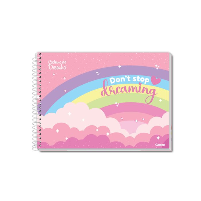CADERNO CREDEAL DESENHO UNIVERSITARIO ARCO-IRIS 80 FOLHAS
