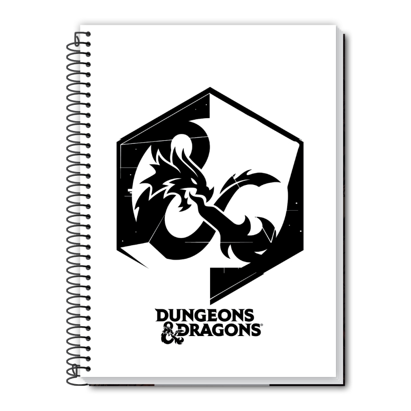 CADERNO CREDEAL CAPA DURA UNIVERSITARIO DUNGEONS E DRAGONS 10 MATERIAS 160 FOLHAS