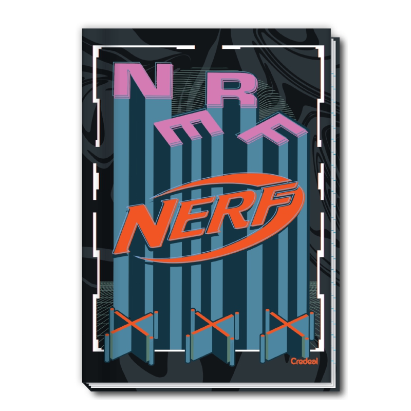 CADERNO CREDEAL CAPA DURA UNIVERSITARIO NERF 10 MATERIA 160 FOLHAS