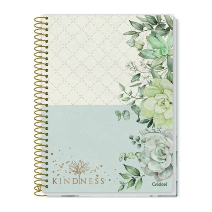 CADERNO CREDEAL CAPA DURA UNIVERSITARIO BOTANICAL 10M 160 FOLHAS