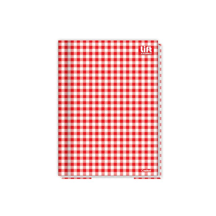 CADERNO CREDEAL CAPA DURA COSTURADO UNIVERSITARIO LIFT XADREZ 80 FOLHAS