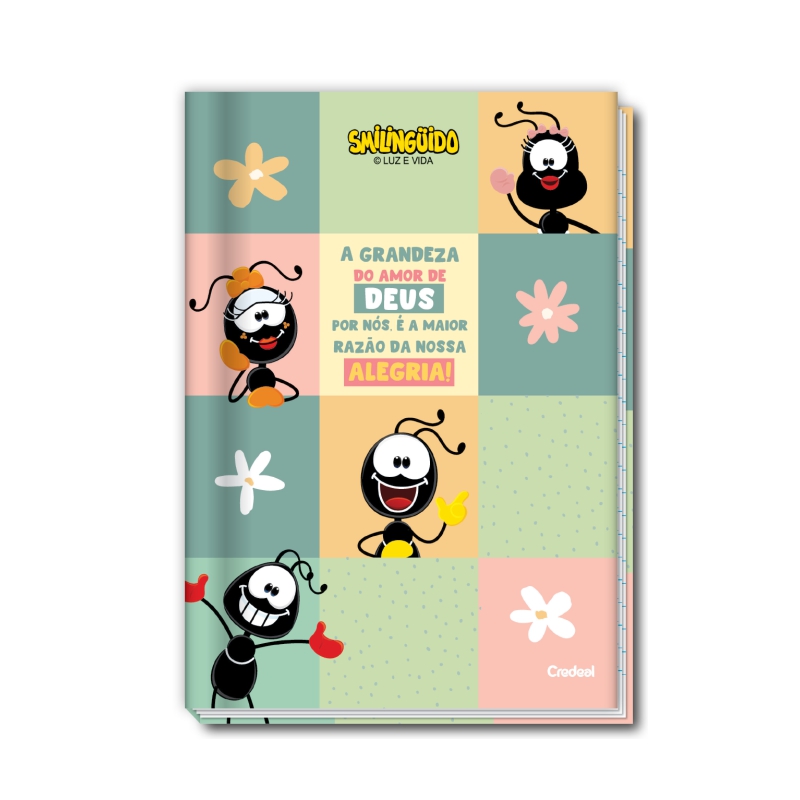 CADERNO CREDEAL CAPA DURA UNIVERSITARIO SMILINGUIDO 10 MATERIAS 160 FOLHAS