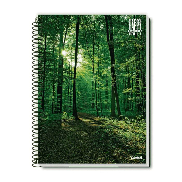 CADERNO CREDEAL CAPA DURA UNIVERSITARIO HAPPY 1 MATERIA 80 FOLHAS