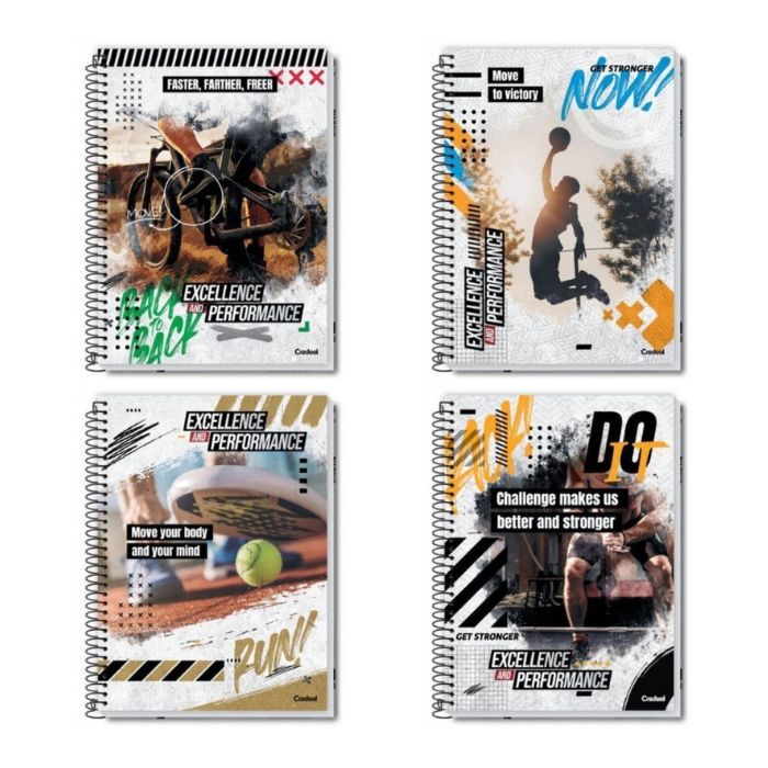 CADERNO CREDEAL CAPA DURA UNIVERSITARIO PERFORMANCE 1 MATERIA 96 FOLHAS