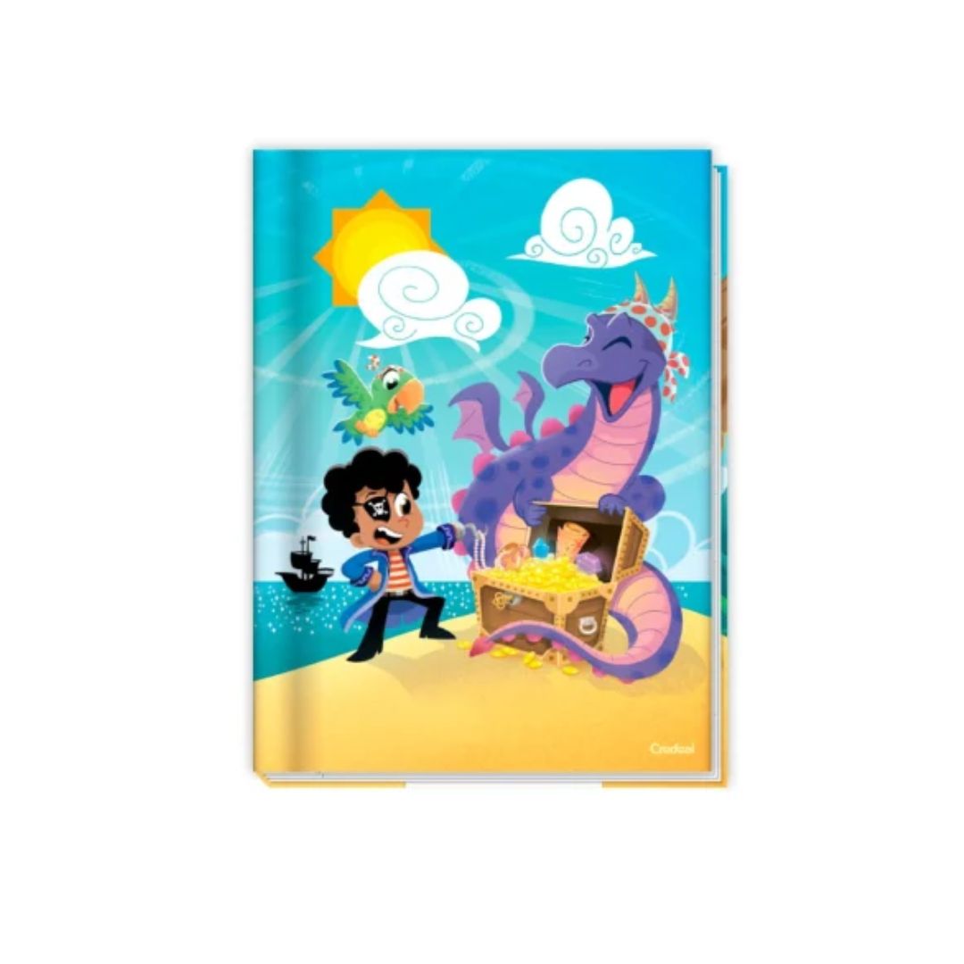 CADERNO CREDEAL CAPA DURA UNIVERSITARIO COSTURADO AVENTURA DRAGOES 80 FOLHAS