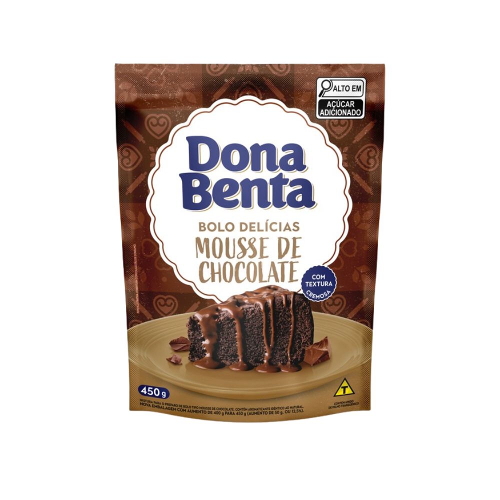 MISTURA BOLO DONA BENTA MOUSSE CHOCOLATE 450 GR