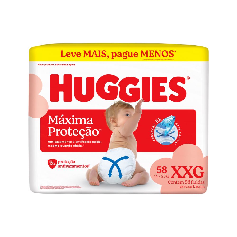 FRALDA HUGGIES SUPREME CARE HIPER XXG 58UN