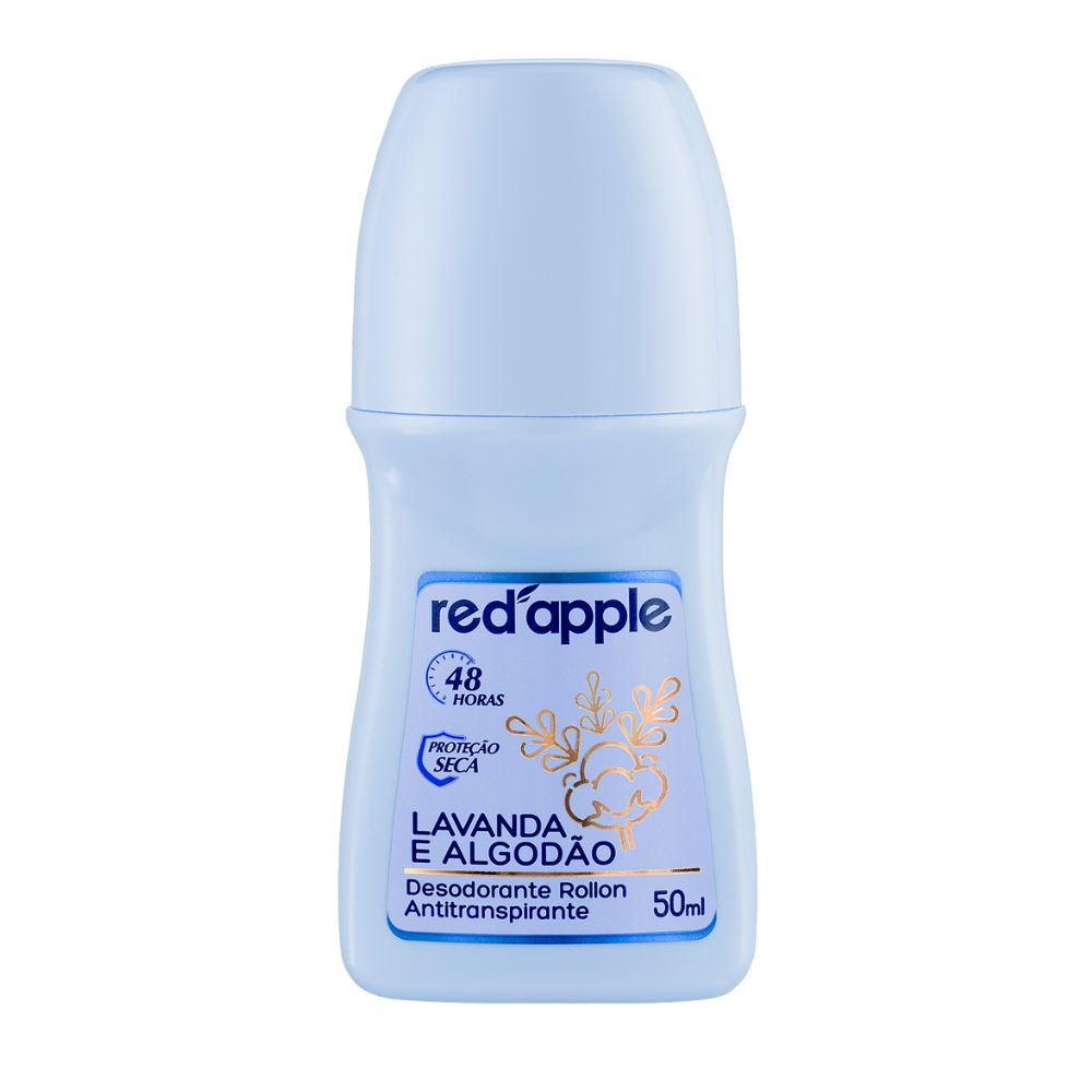 DESODORANTE RED APPLE ROLL-ON LAVANDA ALGODAO 50 ML