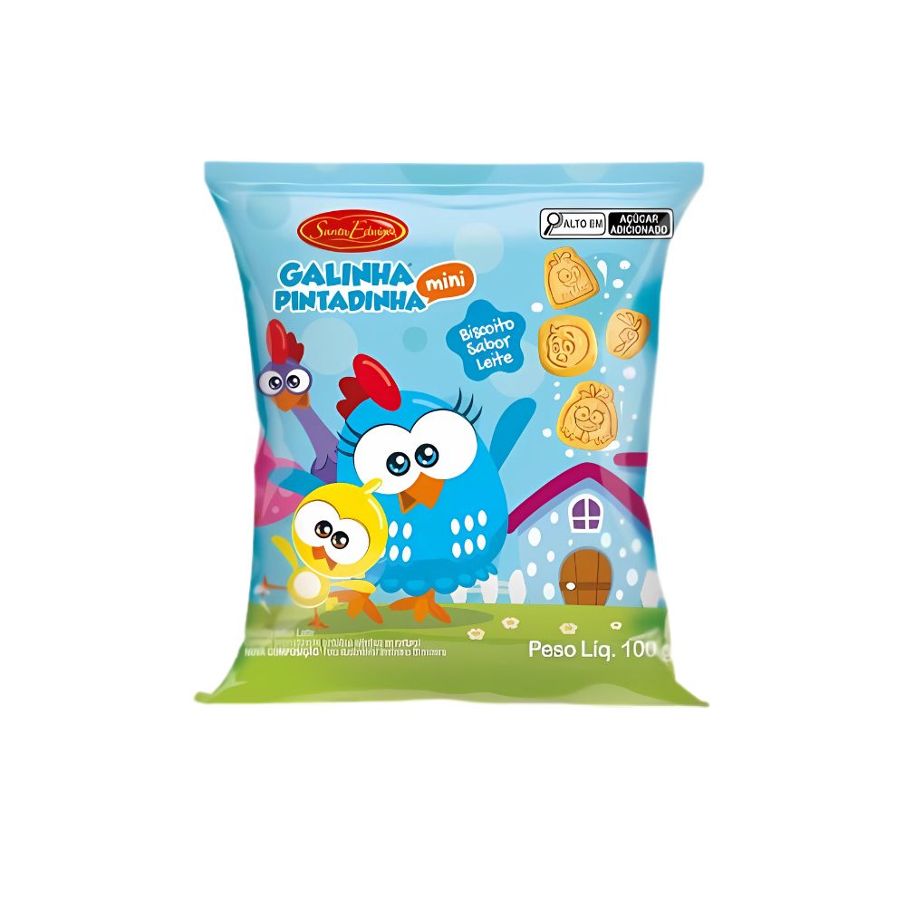 BISCOITO SANTA EDWIGES GALINHA PINTADINHA LEITE 100GR