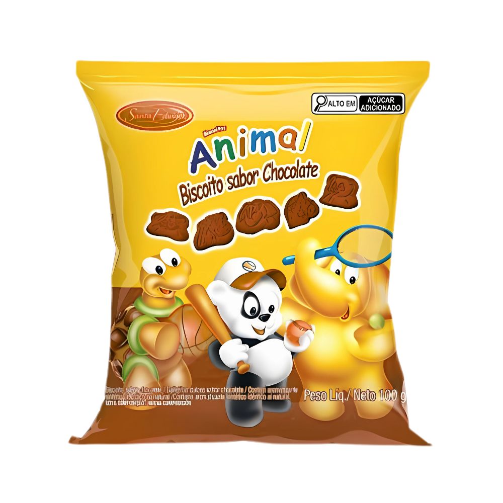 BISCOITO SANTA EDWIGES ANIMAL CHOCOLATE 100GR