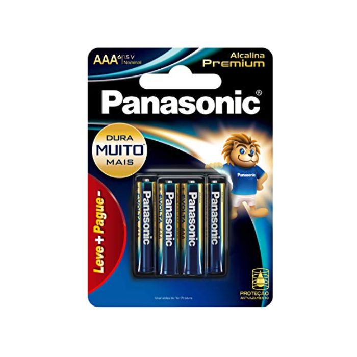 PILHA PANASONIC PREMIUM PALIT AAA SM C/6