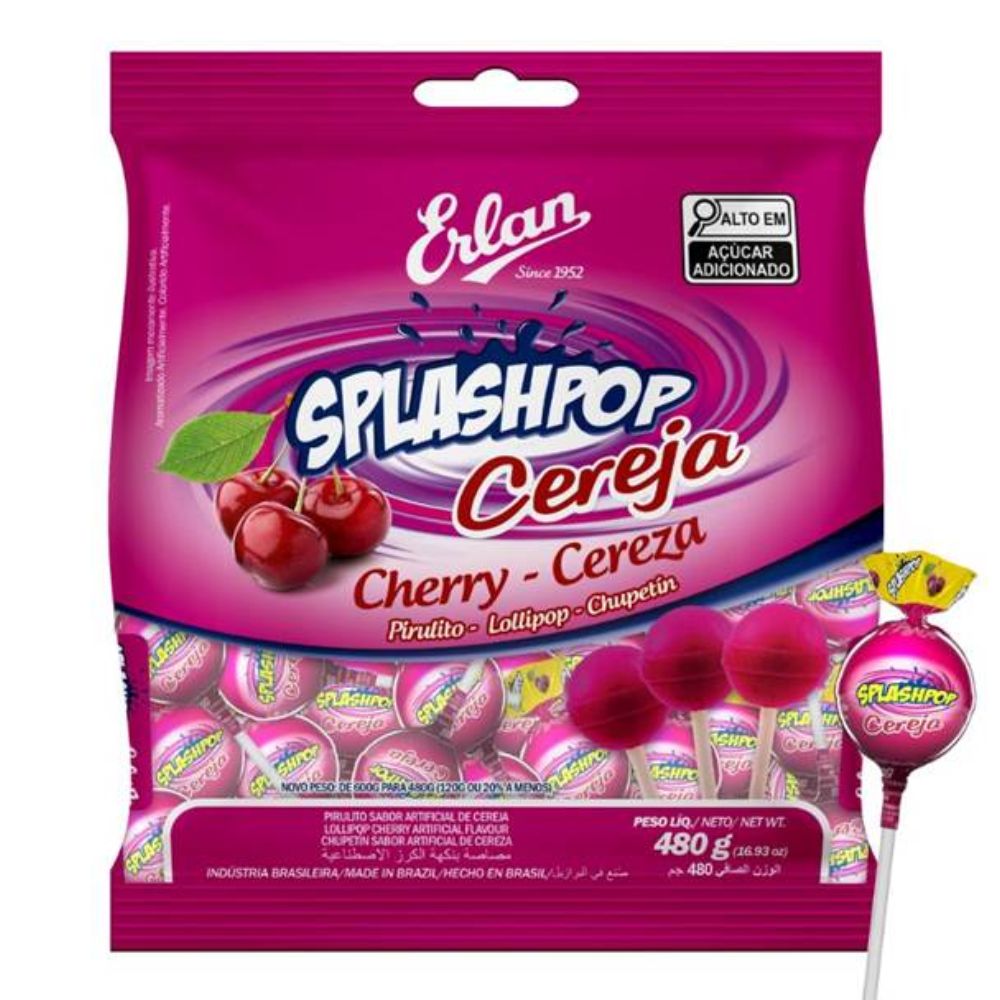 PIRULITO SPLASHPOP CEREJA 480GR