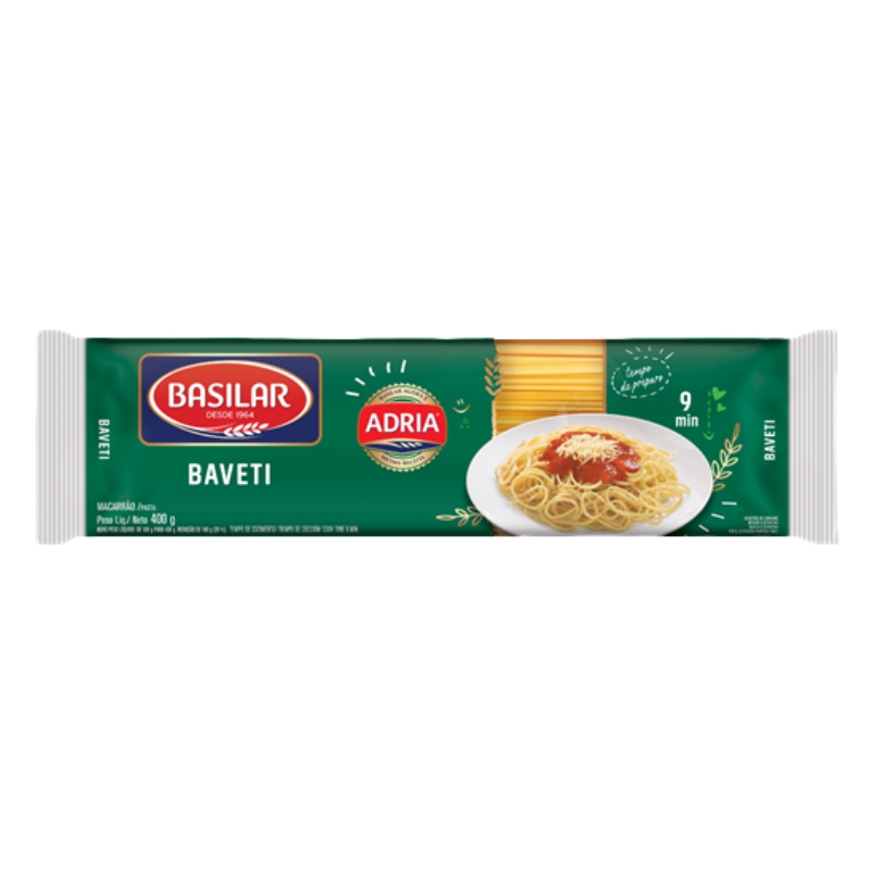 MACARRAO BASILAR SEMOLADO BAVETI 400GR