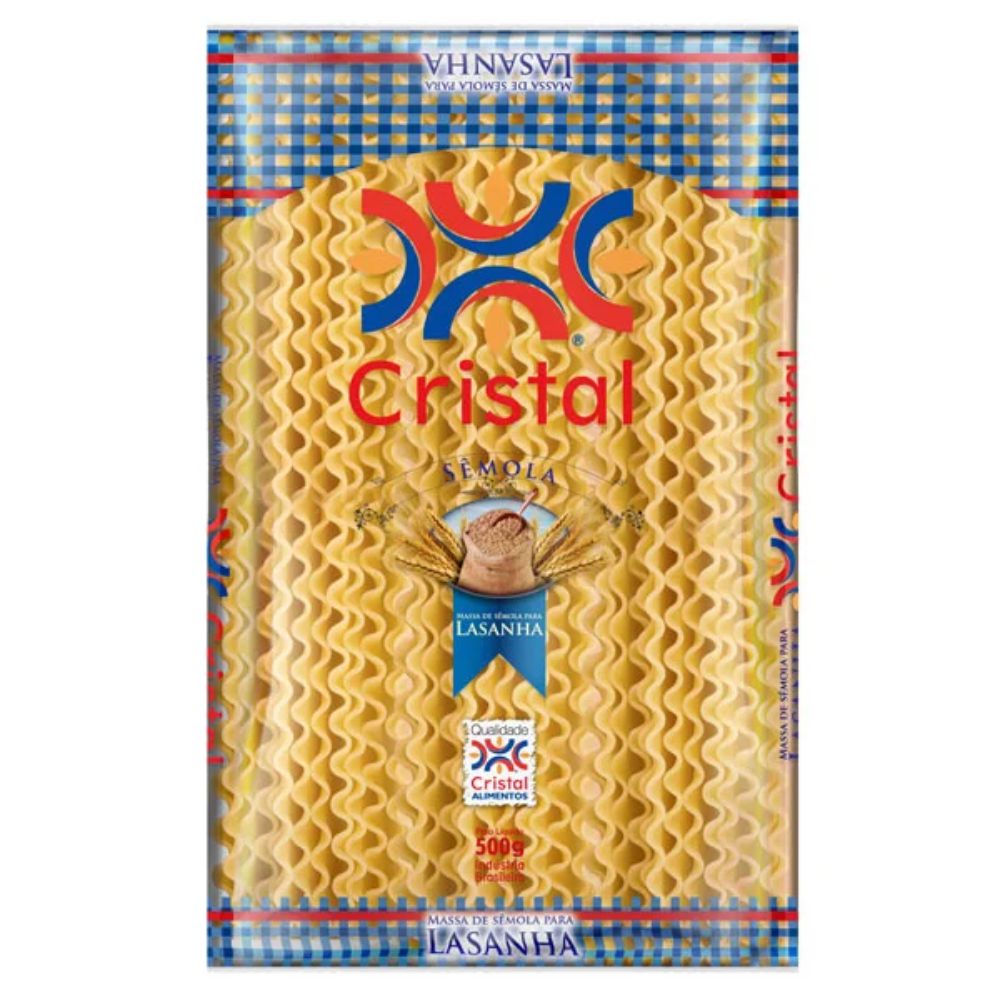 MAC CRISTAL LASANHA SEMOLA 500GR