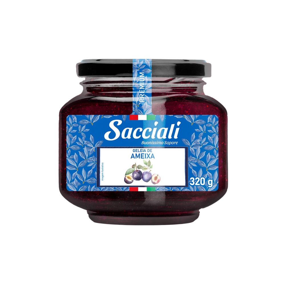 DOCE GELEIA SACCIALI AMEIXA VD 320G
