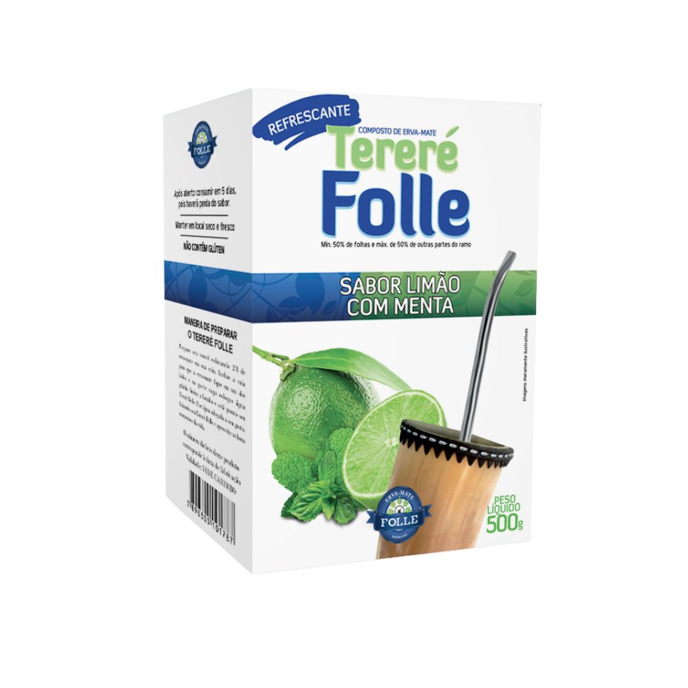 ERVA TERERE MATE FOLLE LIMAO COM MENTA 500GR