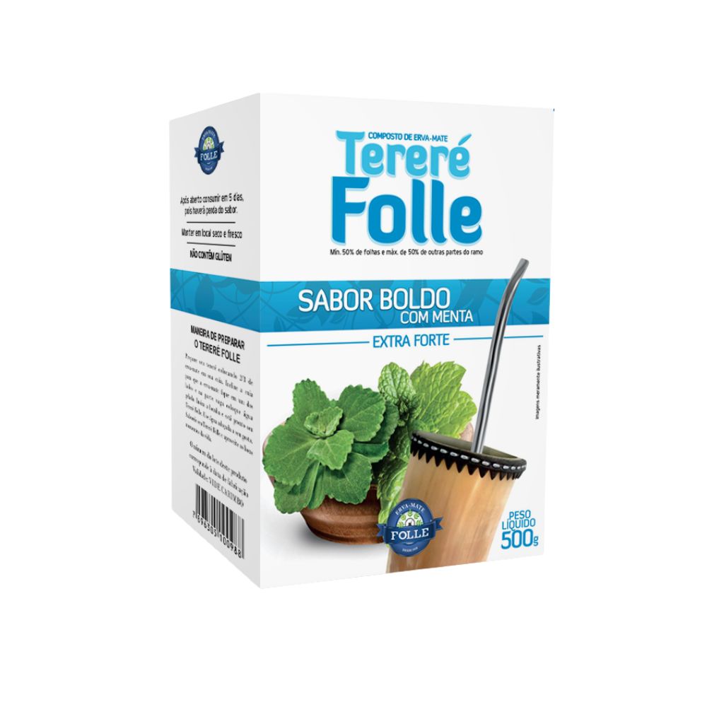 ERVA TERERE MATE FOLLE BOLDO COM MENTA 500GR