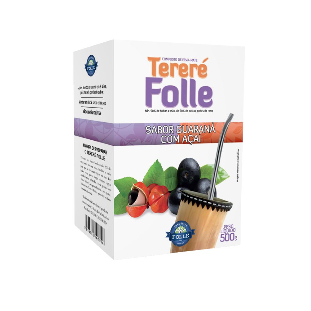 ERVA TERERE MATE FOLLE GUARANANA COM ACAI 500GR