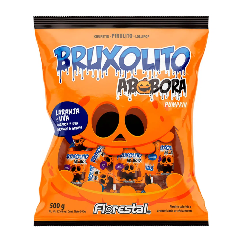 PIRULITO BRUXOLITO ABOBORA 500G 