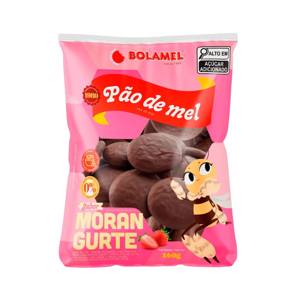 PAO DE MEL BOLAMEL MORANGURTE 160GR