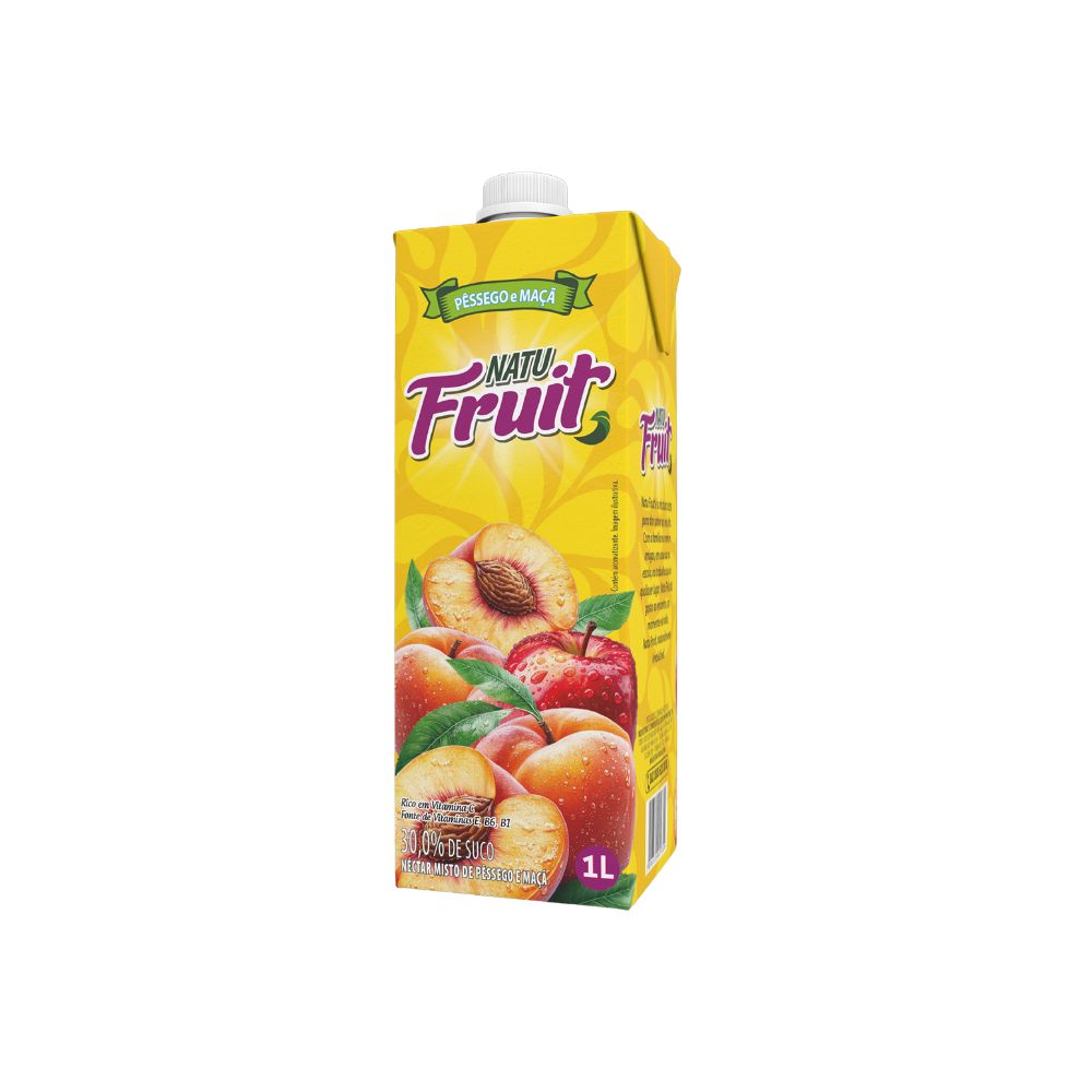 SUCO NECTAR NATU FRUIT PESSEGO E MACA 1 LITRO
